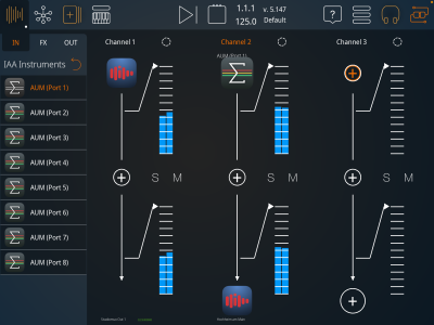 AUM Set as input for Channel 2 AUM Set as input for Channel 2